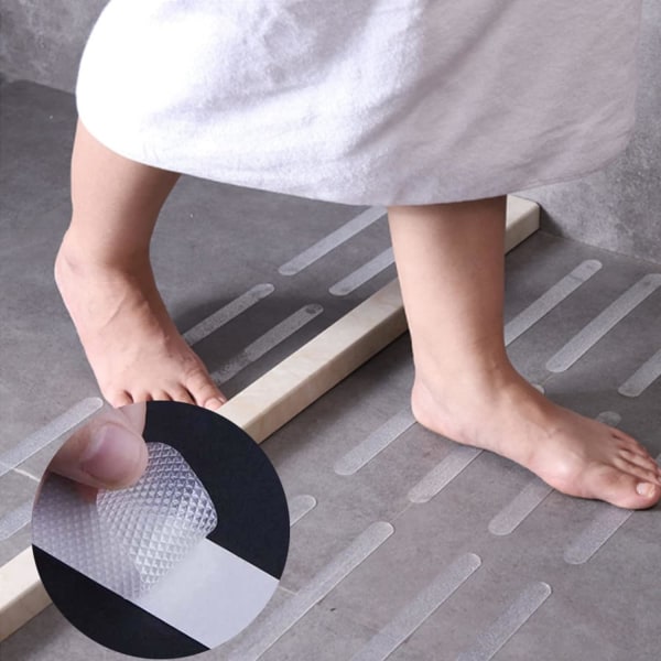 30 bitar Anti-Slip Stickers Halkfri inomhustrappa Transparen
