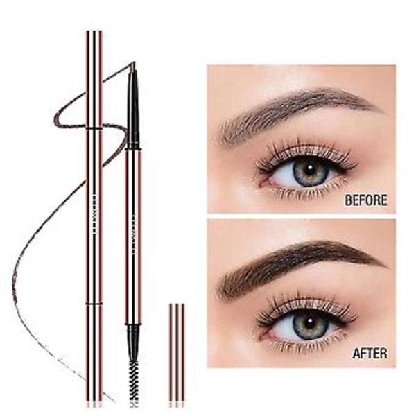 Precision Brow Pencil Ultra Fine Långvarig Dubbelanvändning Ögonbrynspenna Med Borste För Kvinnor Flickor (2)