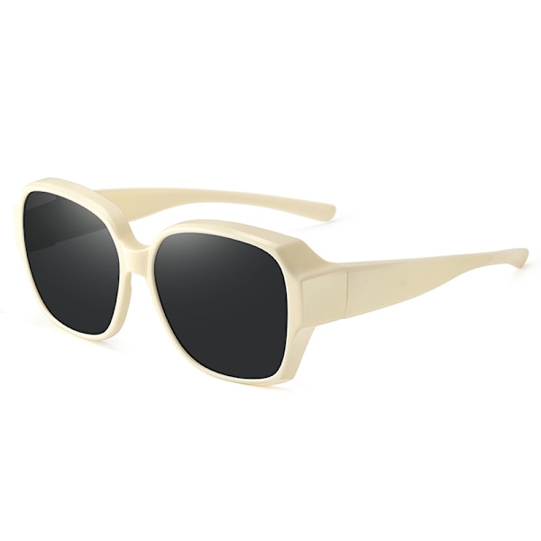 Moderne polariserede solbriller, udendørs kørsel solbeskyttelse og UV-beskyttelse solbriller, multifunktionelle briller, unisex, hvid White