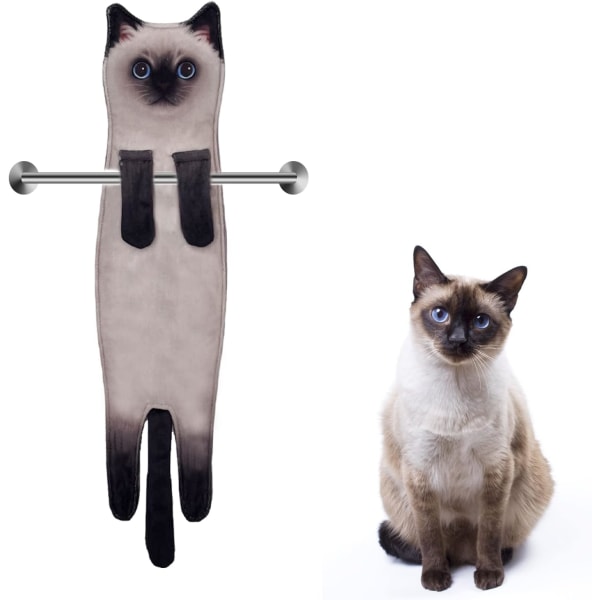 Kattformade absorberande handdukar, söta djurhanddukar, handdukar för K