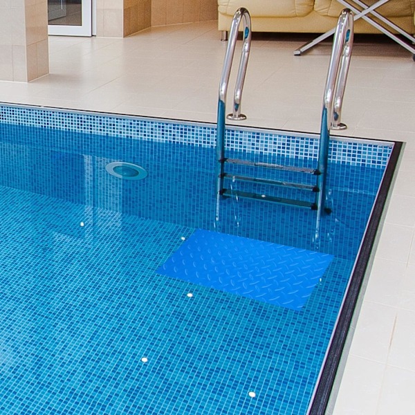 9 x 36 tums matta för (blå, 24 x 91 cm) poolstege, pool