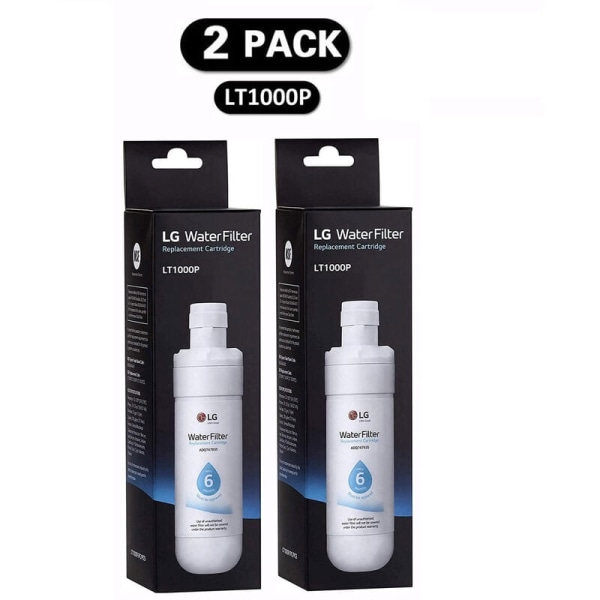 2-pack (LT1000P) kylskåpsfilter, kylskåpsvattenfilter
