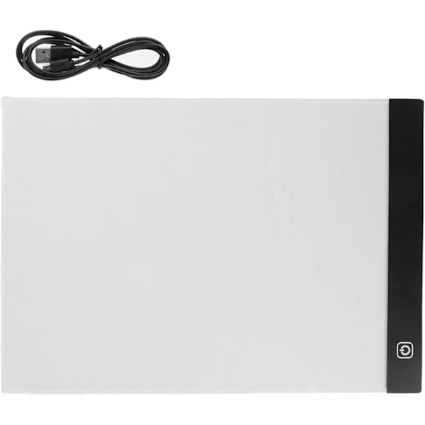 LED skiss- och kopieringsritbord, liten A4 ljusplatta med tre dimningsnivåer och USB, DIY diamantritbord för anime SMALL A4