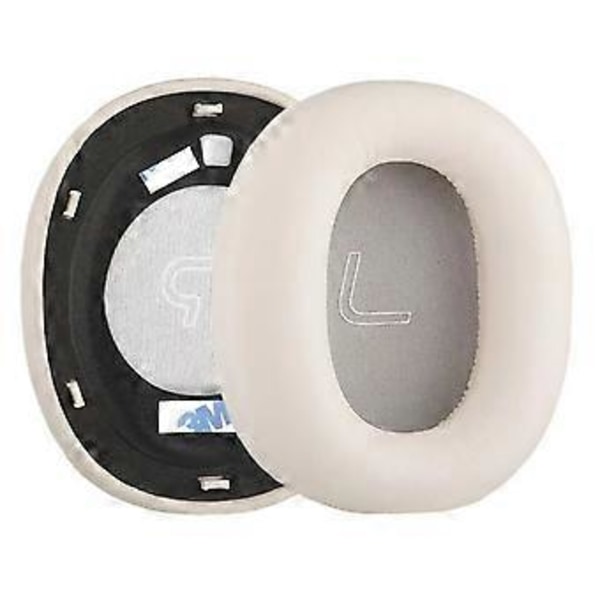 2-pack Proteinläder Öronkuddar för LS880NB WH950NB Hörlurar Bekväma Ersättningsöronkuddar  Vit mjölk White milk