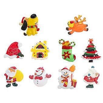 Bulk Charms Festlige DIY Tilbehør Flatback Håndverk Resin Materiale Hjem Dekorasjon 10 stk