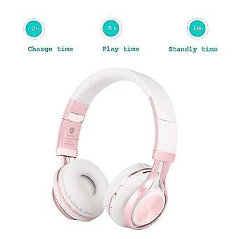 Bluetooth-hodetelefoner, sammenleggbare trådløse stereo Bluetooth-hodetelefoner over
