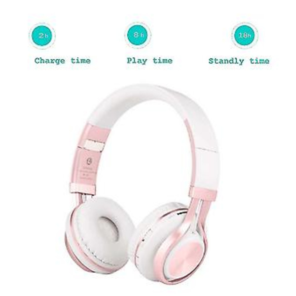 Bluetooth-hörlurar, hopfällbara trådlösa Bluetooth-hörlurar över
