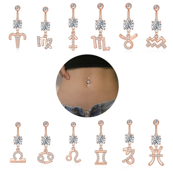 Belly Button Ring Kirurgiskt Stål 12st Navel Ring Stud Navel