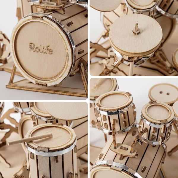 3D-pussel trämodell för att bygga musikinstrument för vuxen chi