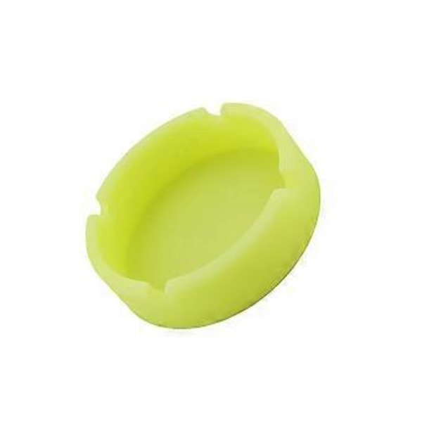 1 kpl Pyöreä Silikonituhkakuppi Särkymätön Lämmönkestävä Sikarituhkakuppi Valoisa Tuhka-astia - 8,3x2,3cm (Keltainen)