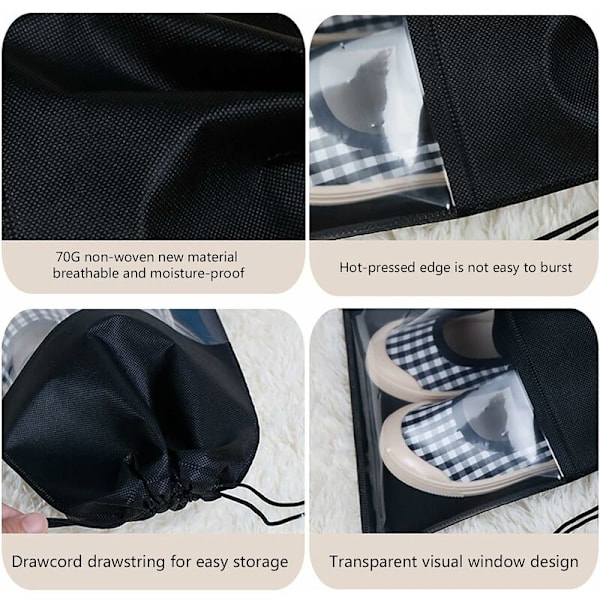 Beam Mouth Non Woven Skodammskydd Skoförvaringsväska 70g Non Wo