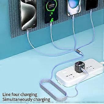 1,5 m USB C - Multi-latauskaapeli USB C - Multi-latauskaapeli USB C/Micro USB -liittimillä puhelimille ja tableteille