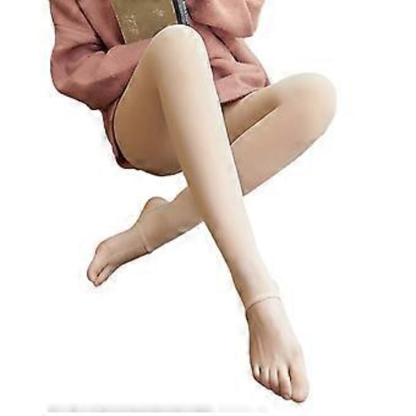 Vinter Varma Strumpbyxor Naturlig Hudfärg Leggings Slim Stretchy Strumpbyxor För Kvinnor Utomhus Nya (Steg På 80 Gram Hudfärg)