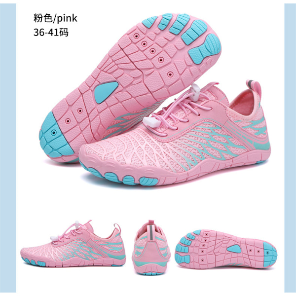 Sommar utomhus vattensportskor, halkfria fiske- och badskor, snabbtorkande, ventilerande vandringsskor, rosa, 38 Pink 38