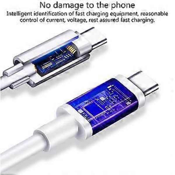 USB C til USB C Kabel Hann til Hann Kabel Støtter 100W Lading Synkroniseringsdataoverføringskabel 10Gbps for Elektroniske Enheter 2m