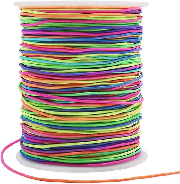 1mm elastisk tråd, 100 meter färgglad stretchsnöre för pärlor, B