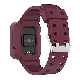 Silikoninen kellon ranneke Xiaomi Poco Watchille Wine Red