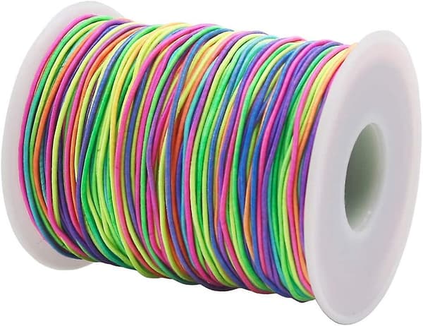 1mm elastisk tråd, 100 meter färgglad stretchsnöre för pärlor, B