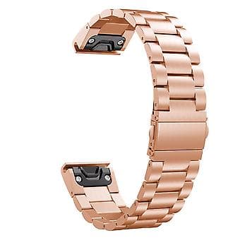 Til Garmin Fenix 5s urrem i rustfrit stål Rose Gold