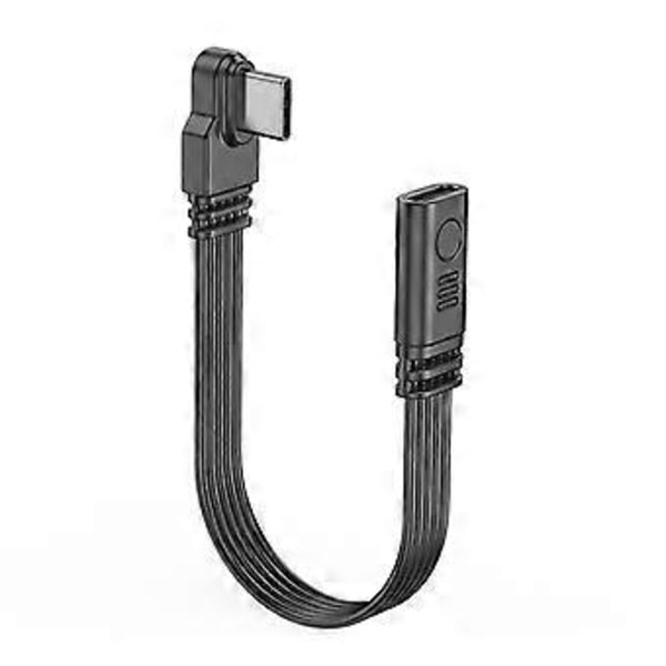 Kaksipäinen USB C -datan synkronointijohto suoralla päällä/suorakulmaliittimillä varustettu muunninkaapeli 45 W:n tyypin C latausjohto 0.3m LR male to female