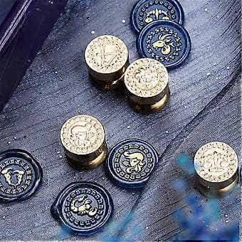 Vokssegl Stempelhode Erstatning Pregeforsegling Voks Scrapbooking Stempelhode Messing Forseglingsstempelhode Voksstempelhode Sagittarius