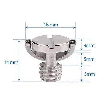 10 stk. 1/4 Kameraskrue til Quick Release Plade 1/4 Tomme Foldbar D-ring Adapter Tripod Monopod Quick Release Plade Kamera With C-ring