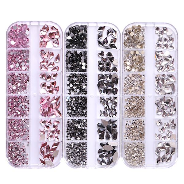 3st Rhinestones for Nail Art, Crystal AB Rhinestones Flat Back G