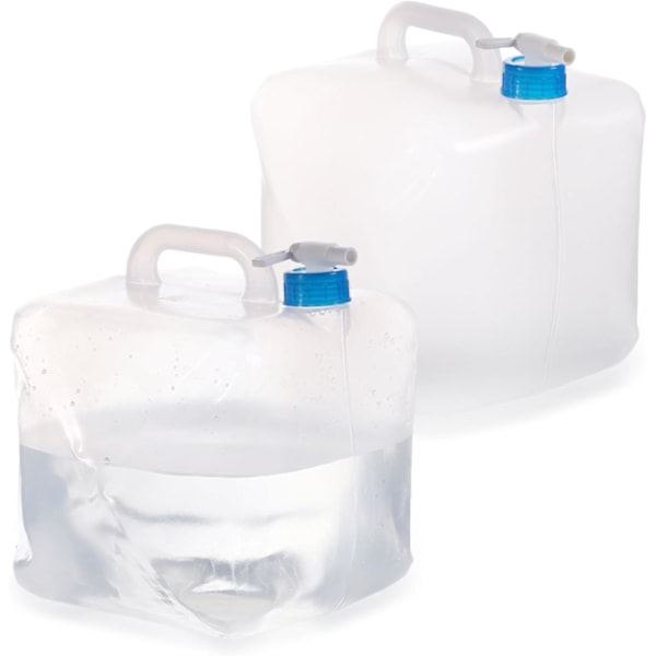 2-pack hopfällbar vattenkokare, 5L portabel vattenförvaringskokare för camping, lämplig för utomhuscamping och vandring, blå Blue 5L