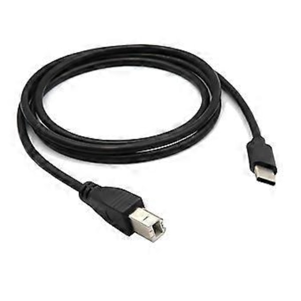 Pålideligt USB C til USB B Printerkabel B Han til C Han Printerledning Erstatning for Printer, Scanner MIDI Controller 1.5m