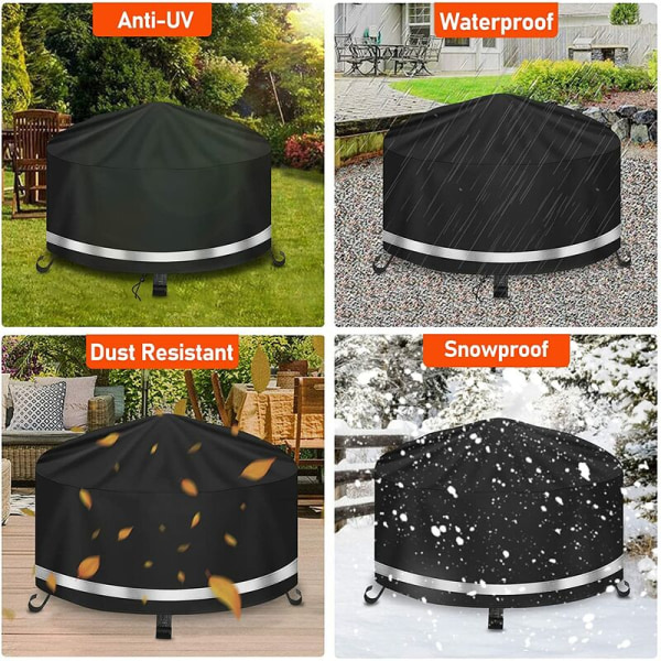 Fire Pit Covers 85cm Runt, Runt Vattentätt, Fire Pit Cover Wate