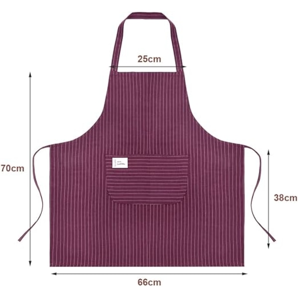 Unisex Justerbar Bib Förkläde (Röd+grå)