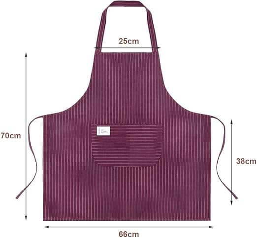 Unisex Justerbart Smekke-forkle (Rød+grå)