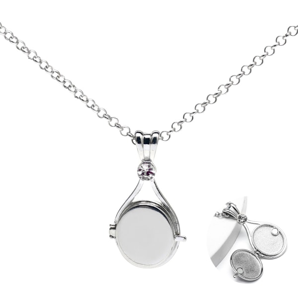 Anime animation H2o halsband, ett sjöjungfru snäckskal kan öppna hängsmycket, en present till vänner, vit White