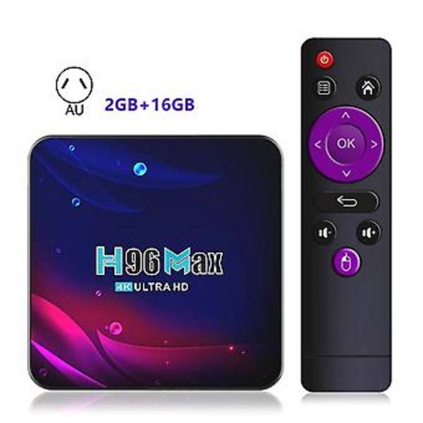 Android 11 Smart TV-box för hemmet med hög prestanda - Media Player för sovrum (AU-kontakt 2GB 16GB)