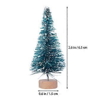 Bordplade Juletræ DIY Håndværk Træbase Julepynt Blå 18 stk