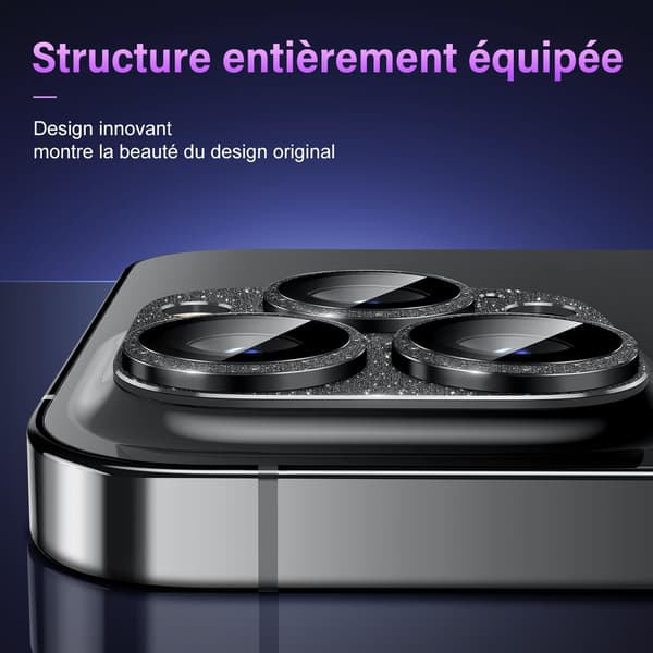 Kameraskydd för svart iPhone 14 Pro/iPhone 14 Pro Max, [En-