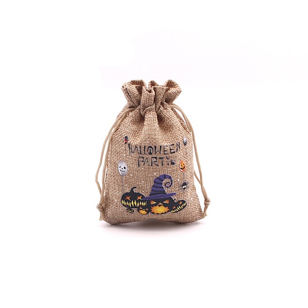 50-pack (15 x 20 cm) Säckvävspåsar Halloween Trick Or Treat Säckväv