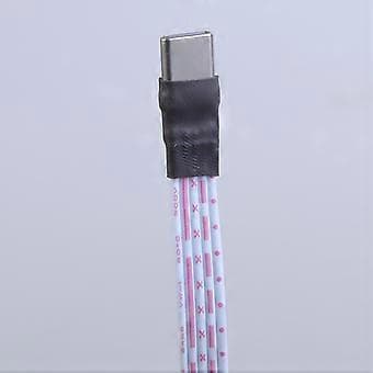 Typ C till Typ C Kabel Hane Silikon Platt Kabel Stöder 2A Laddning 480Mbps Dataöverföringskabel för Telefonkameror 1m