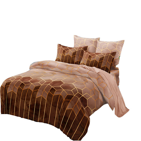 Camel Color Sängkläder Set 240x220 Taupe Braun Vuxen 2 Person Täcke