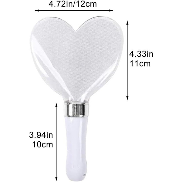 15 färger Ändrar LED Stick Heart Shape Light Up Concert Batteri
