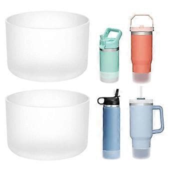 4 Stykker Silikonbeskyttelse for Flaske Bunn, Silikonmateriale for Vannflasker - Dyp Blå Deep Blue