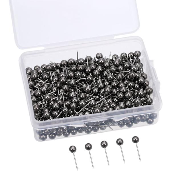 (Retro Metallic Black), 400 stycken kartnålar med 1/8 tum stål he