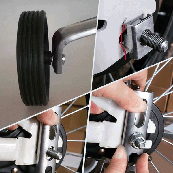 Stödhjul små för barncykel 12-20\", svart