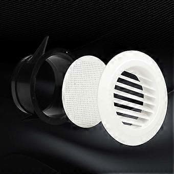 75mm Ventilationsmunstycke med Skyddsgaller - ABS (75mm)