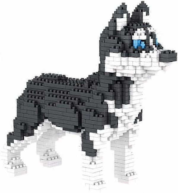 (Jul) Figur til samling med nanoblok (model 1) Husky