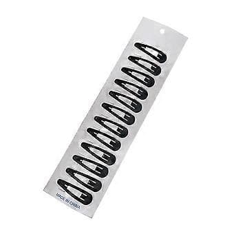 Sort Stjerne Hårspænder Snap Grips Emo Punk Goth Party Halloween Waves 12pcs