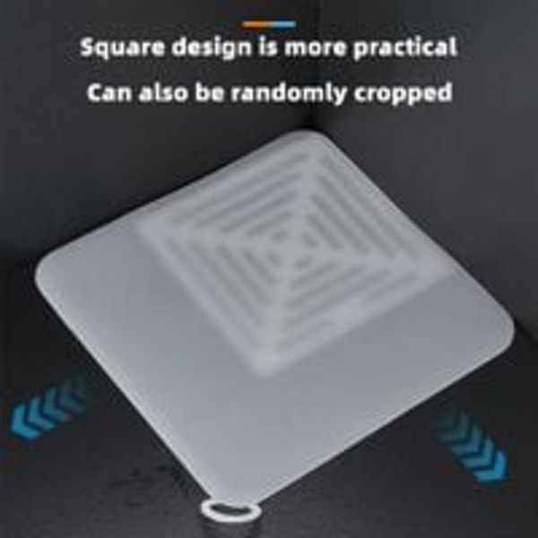 1 st (grå) Silikon Golvavlopp Luktsäker matta, Silica Gel Drai