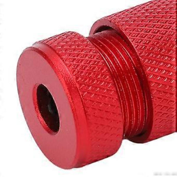 Justerbar borrstoppkrage i aluminiumlegering, röd halkfri nylon inner ring borrstoppkrage för träbearbetning för 0,04 till 0,2 tum borr ( )