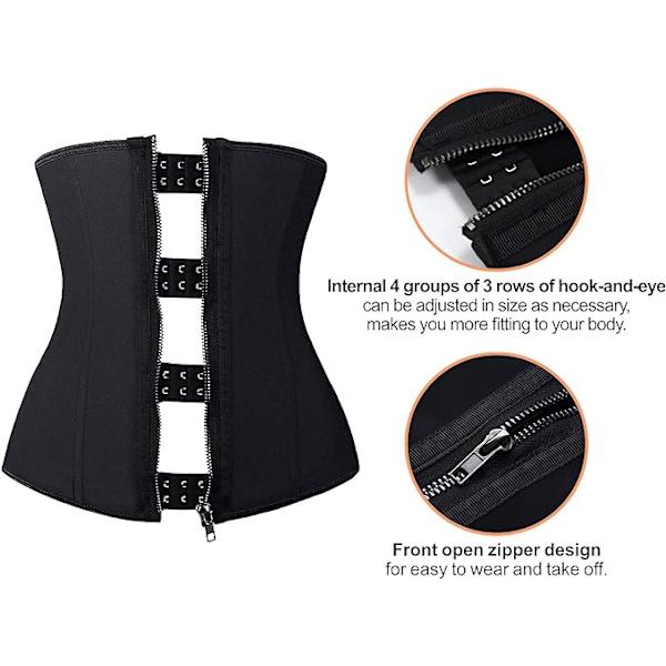（S）Dams platt magformade dragkedja Slim korsett waist trainer Sli