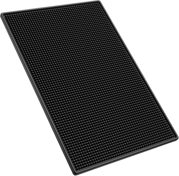 Sort 1 stk., 30*45 cm, PVC Gummi Coaster Afløbsbarmåtte Tyk Rektangulær